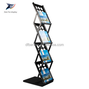 Hot selling Folding Metal /Aluminium racks/Brochure Holder/Magazine Display stand