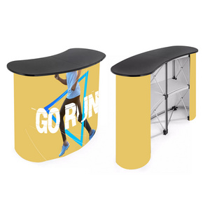 Customizable Easy To Assemble Pop Up Display counter Stand Promotion Table Reception counter Durable marketing stand