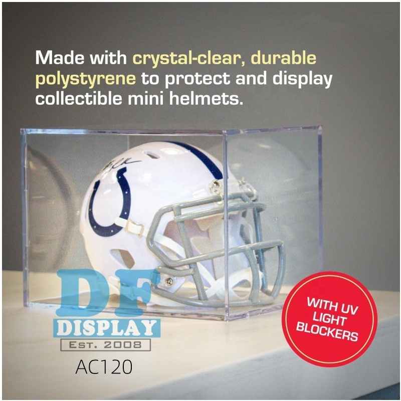 AC120  Sports Collectibles  Acrylic Display Cases for Autographed Balls and Mini Helmets Protective Memorabilia Holder