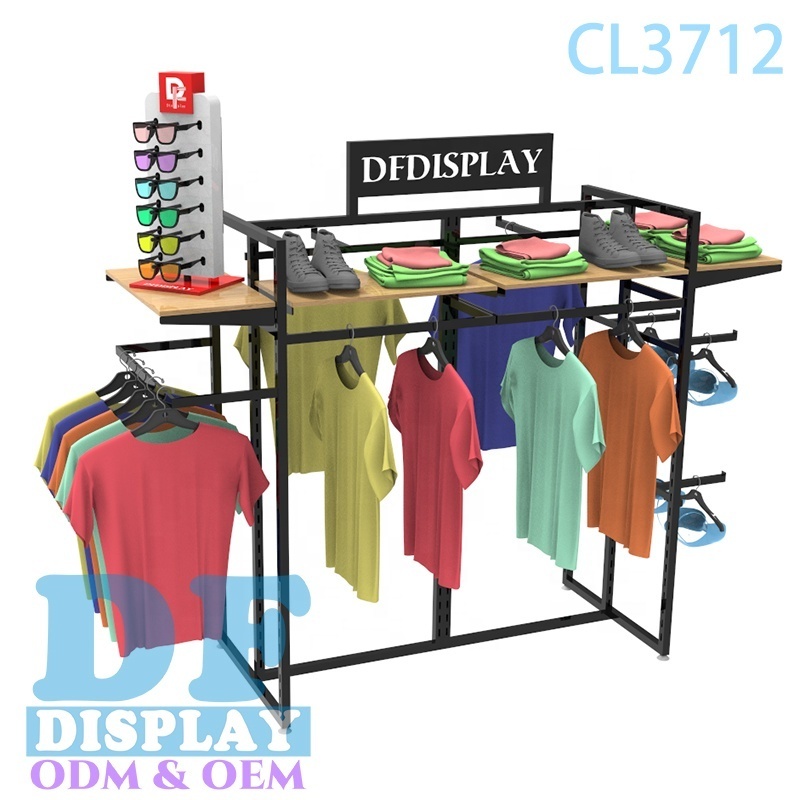 Comecial garment display clothing fashion racks shop shelves retail store racks for clothing shop equipment for clothes store