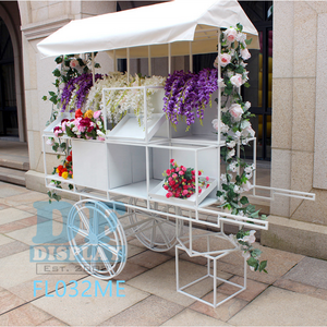 White candy cart flower cart candy cart with wheels