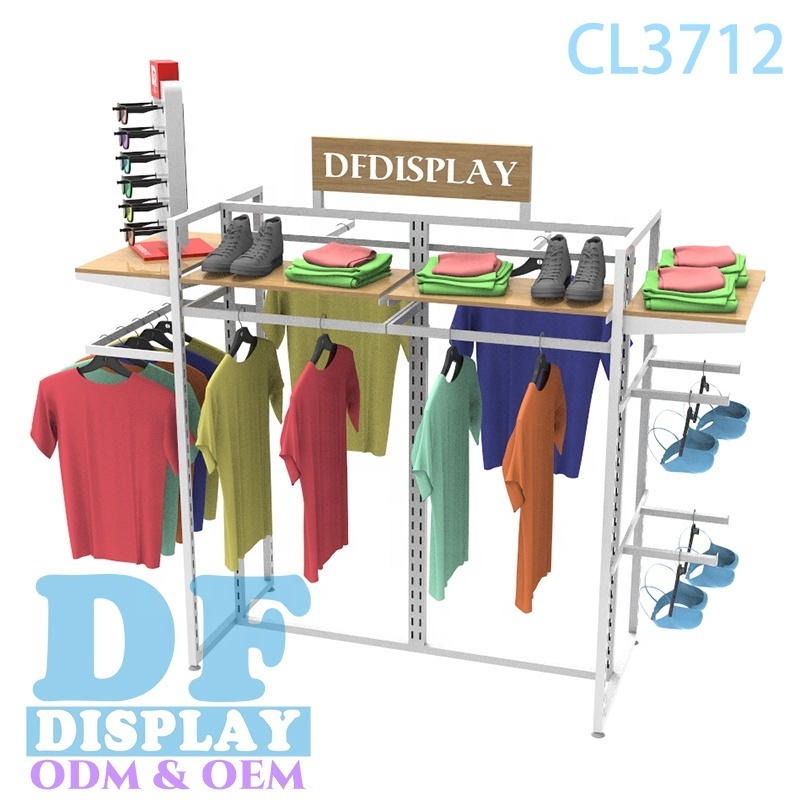 Comecial garment display clothing fashion racks shop shelves retail store racks for clothing shop equipment for clothes store