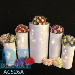 Acrylic display plinth for exhibitions weddings round plinths display white acrylic wedding cylinder