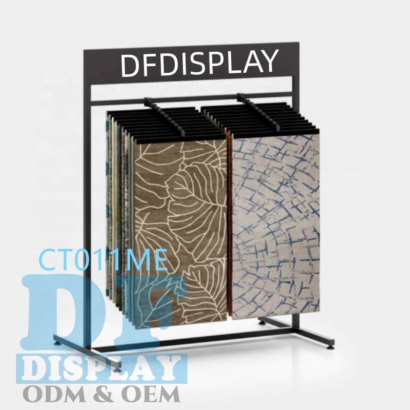 Carpet display rack carpet sample display rack hanging rug display stand turning pattern sample fabric carpet rack