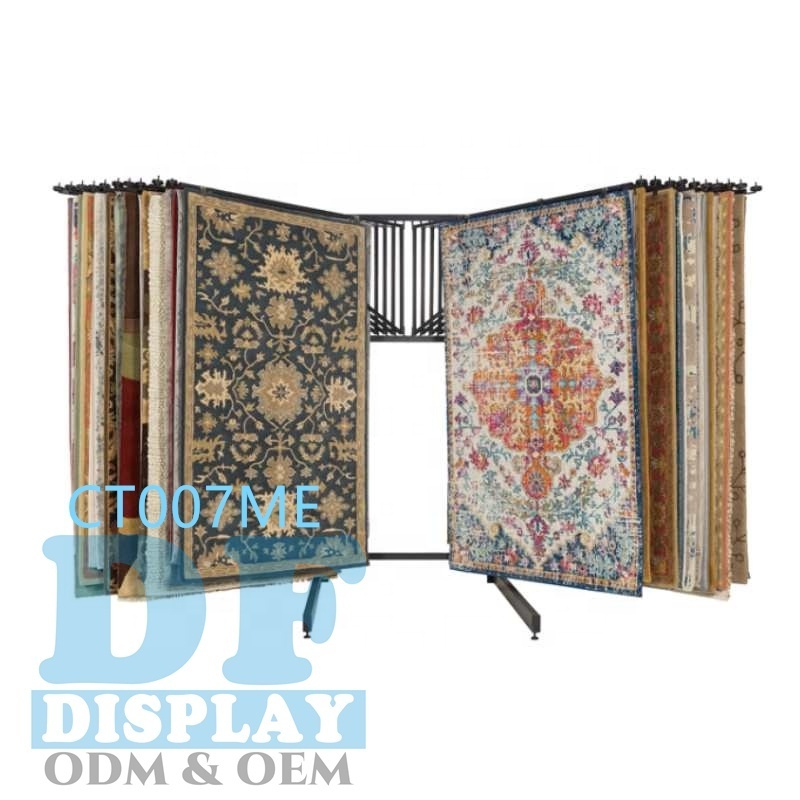 Carpet sample display rack turning pattern sample fabric carpet rack pattern sample fabric carpet rack rug display stand