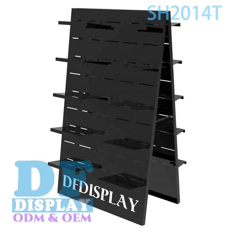 Shoe Display Rack Shoe Store Shelves For Retail Shop Floor Double Sides Acrylic Display Stand Sneaker Display Racks Advertising