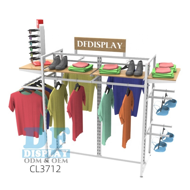 CL3712 Boutique Furniture clothing display rack garment stand for shop store sock T-shirt display rack  metal display