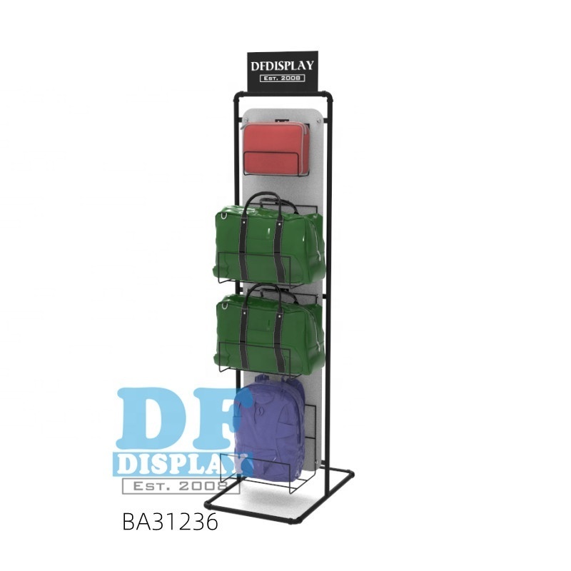 BA31236   bag display rack hanger handbag packbag stand floor with  shelves backpack rack holder for shop store