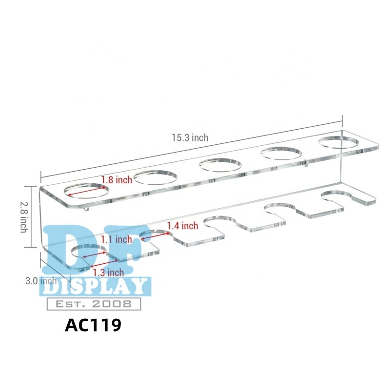 AC119  Wall Mounting Acrylic Baseball Holder and Baseball Bat Display, Ball and Bat Storage Rack for Wall, Easy to Install,