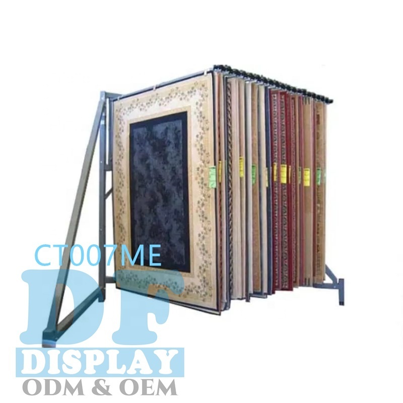 Carpet sample display rack turning pattern sample fabric carpet rack pattern sample fabric carpet rack rug display stand