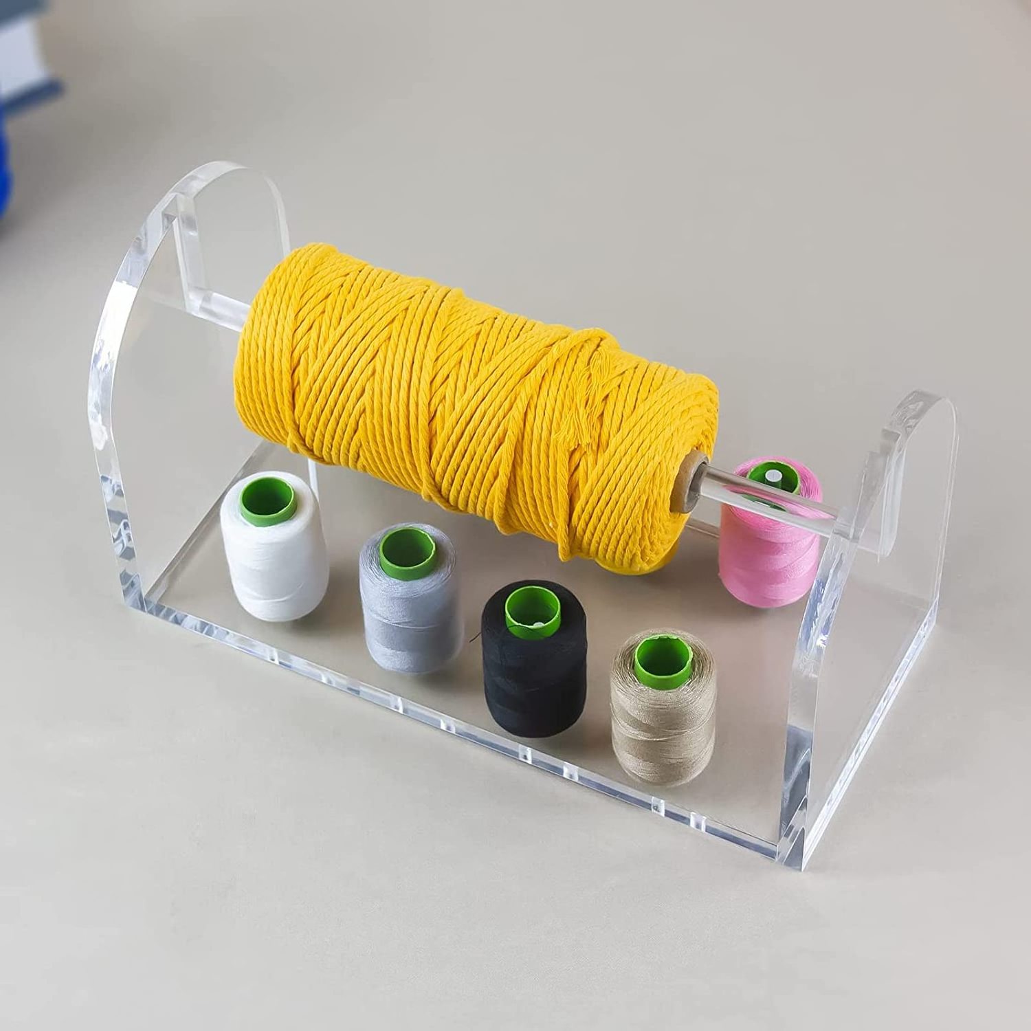 H090 Metal Thread Rack Organizer Sewing Storage Stand with Hooks, Large Rack for Quilting Embroidery Jewelry  Rack