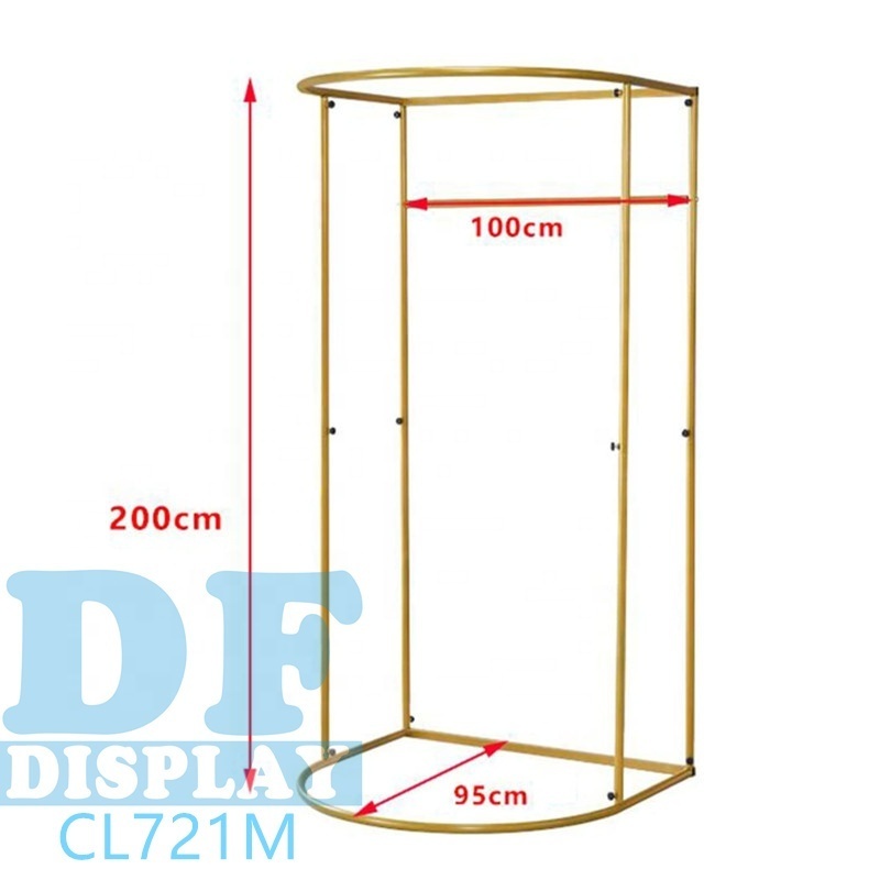 Clothing Store Mobile Portable Fitting Room Metal Display Stand Dressing Room Portable Fitting