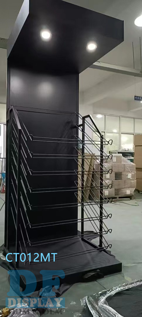 Ceramic tile display rack LED tile stone display rack board samples wooden display rack oak laminate wood flooring tile showroom