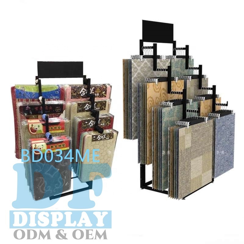 Carpet Roll Display Rack Commercial Rug Display Rack Pattern Sample Fabric Roll Storage Flooring Fabric Roll Display Rack