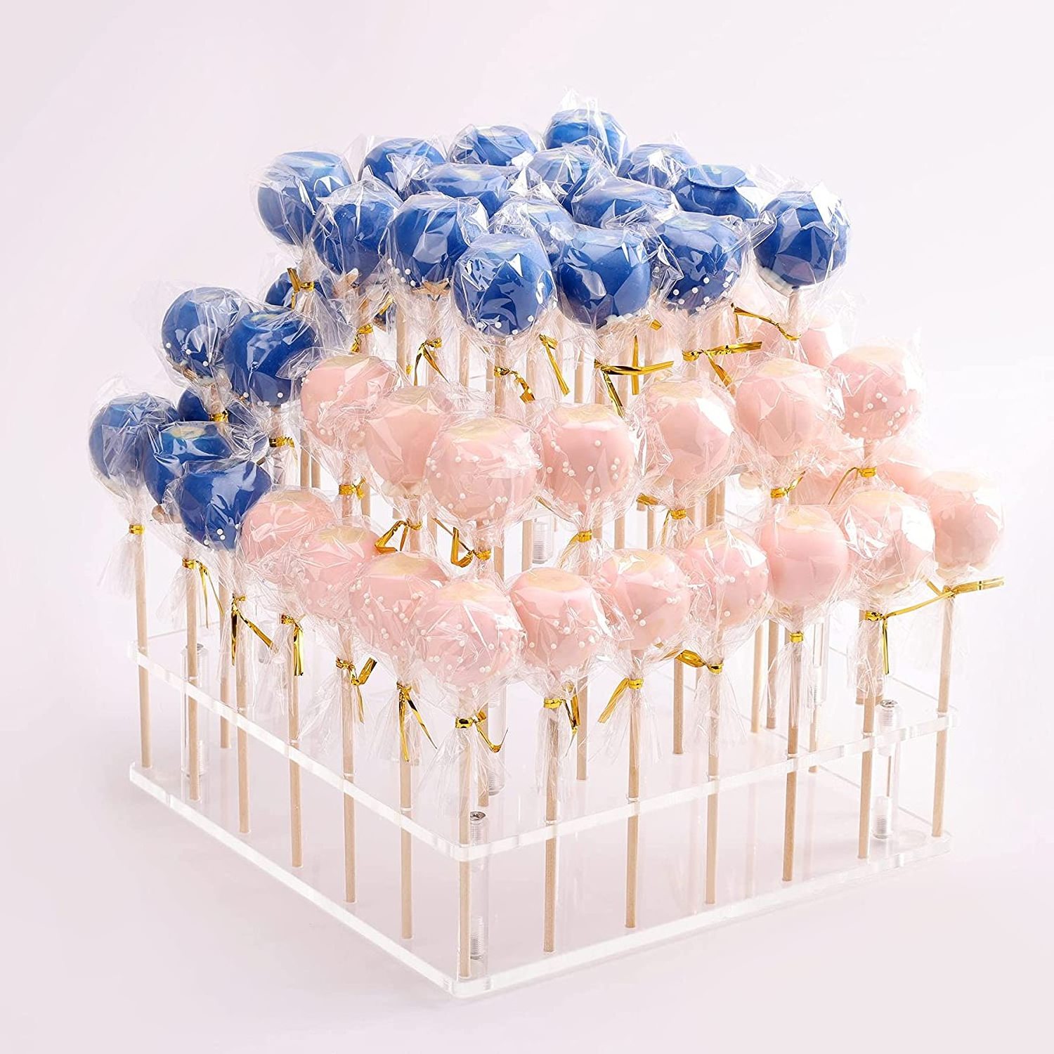 H101 Acrylic Stands for Display Dessert Acrylic Macaron Display Tray, Macaron Stand Cookie Display Stand with 6 Slots