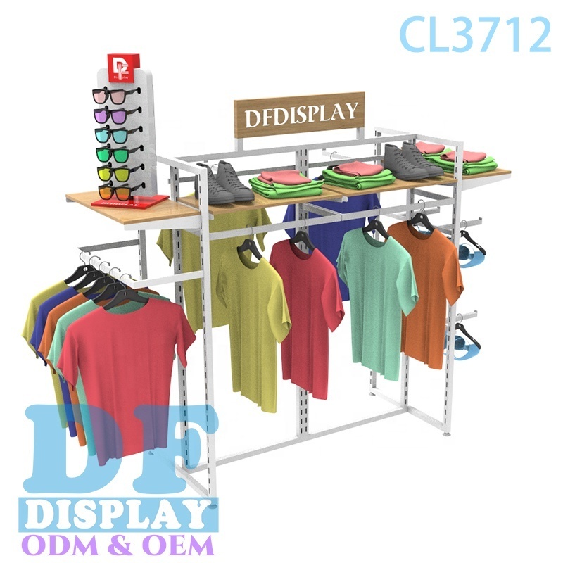 Comecial garment display clothing fashion racks shop shelves retail store racks for clothing shop equipment for clothes store