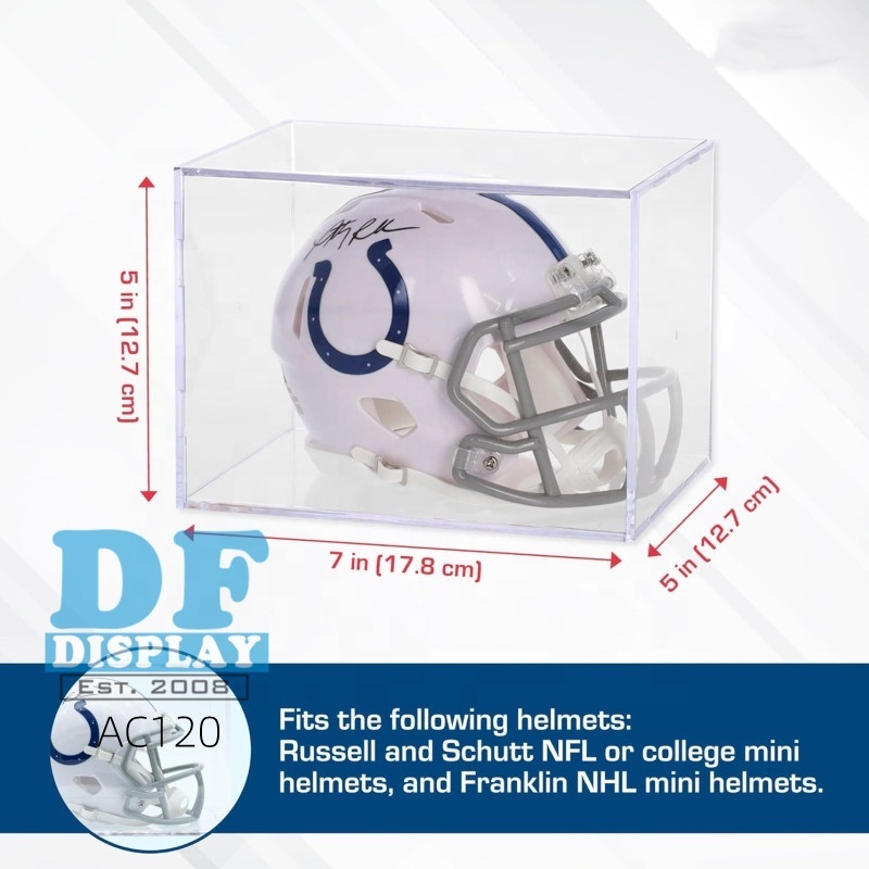 AC120  Sports Collectibles  Acrylic Display Cases for Autographed Balls and Mini Helmets Protective Memorabilia Holder