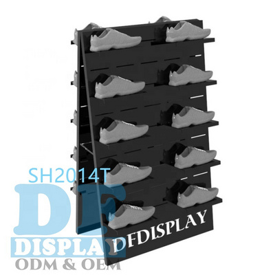 Shoe Display Rack Shoe Store Shelves For Retail Shop Floor Double Sides Acrylic Display Stand Sneaker Display Racks Advertising