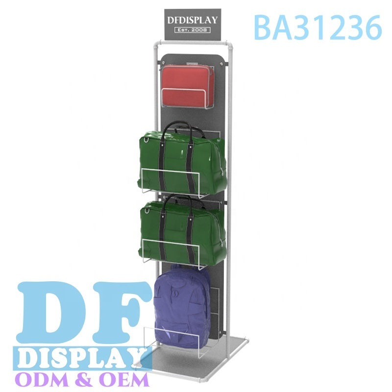 Bag display rack for shop bag stand holder backpack rack handbags displays handbag floor display