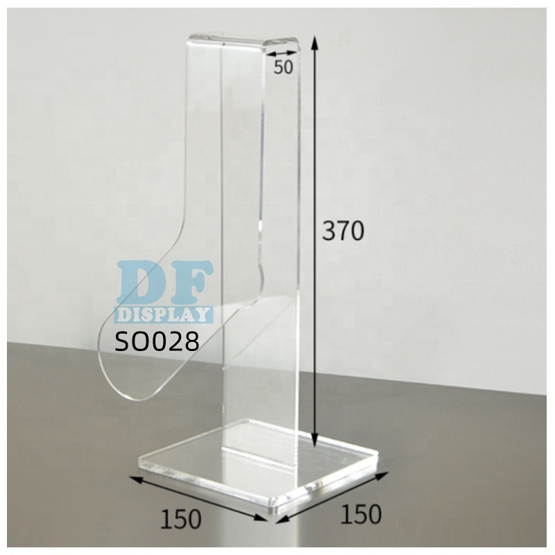 SO028 Fashionable hot retail sock  retail socks business Floor shelf/  acrylic Christmas stocking Display Rack