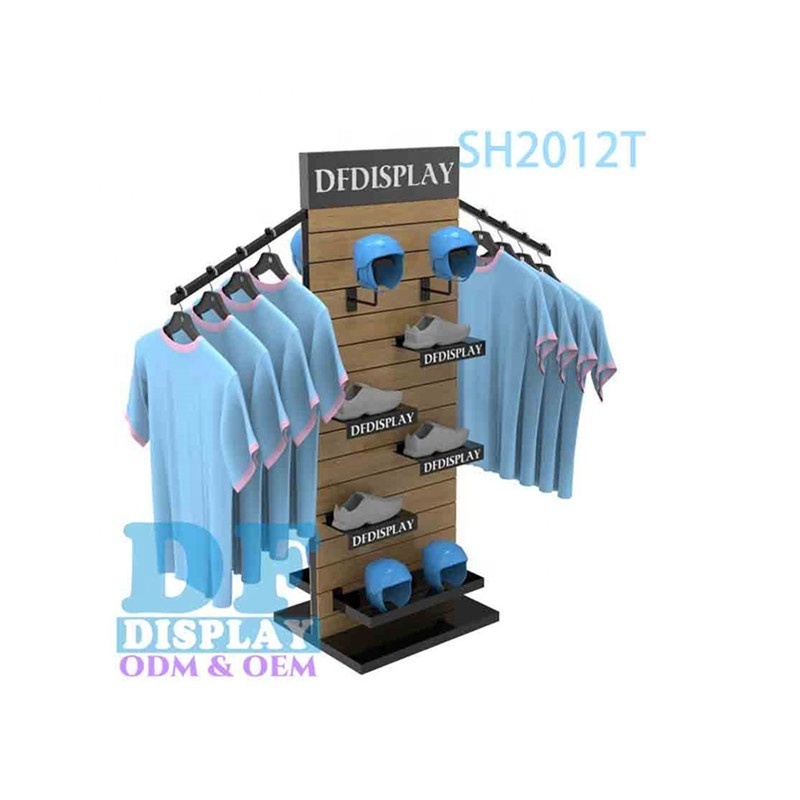 Custom wooden T Shirt Clothing Rack for Boutique Clothing Racks Garment Display Racks for Clothing Store Display Stands