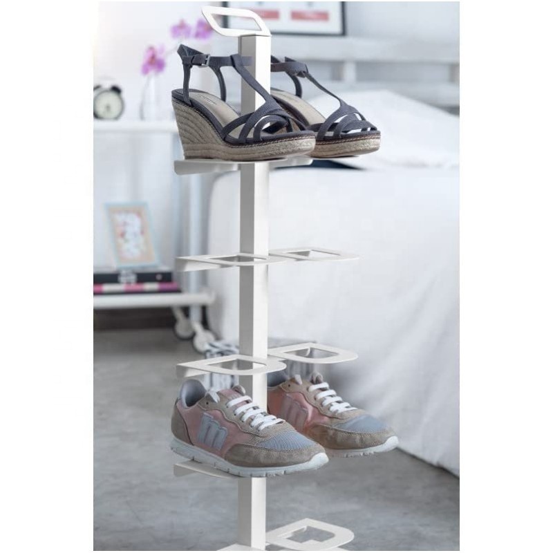 Modern Flooring Metal Shops Shoes Display Stands Footwear Tower Display Rack Metal Shoe Rack