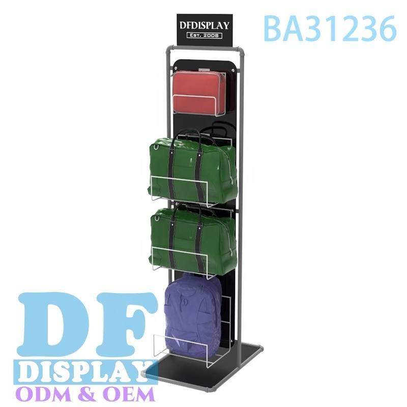 Bag display rack for shop bag stand holder backpack rack handbags displays handbag floor display