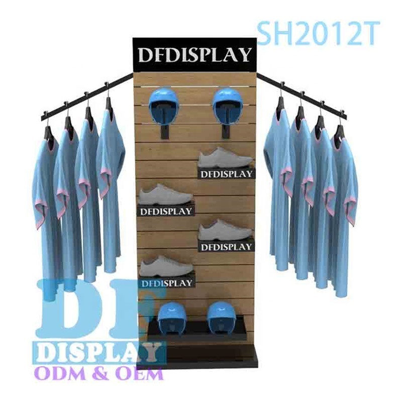 Custom wooden T Shirt Clothing Rack for Boutique Clothing Racks Garment Display Racks for Clothing Store Display Stands