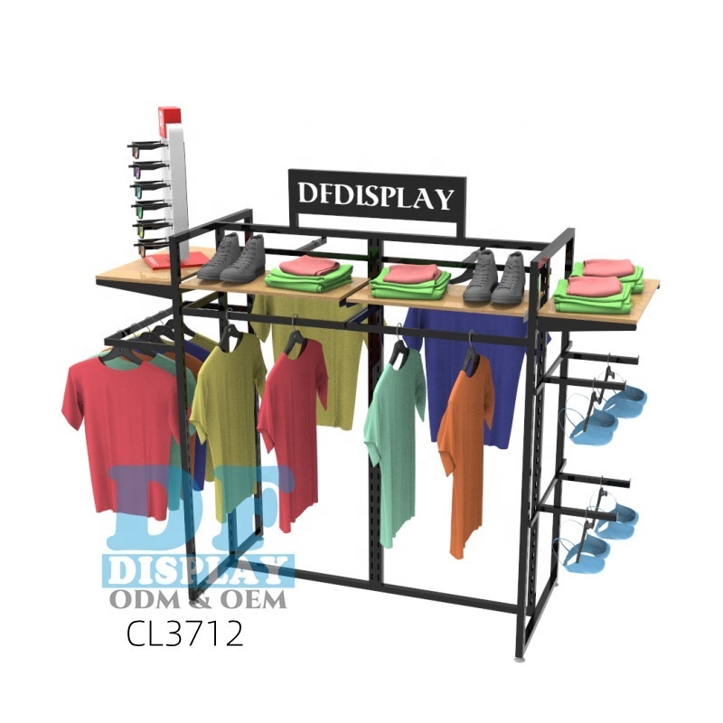 CL3712 Boutique Furniture clothing display rack garment stand for shop store sock T-shirt display rack  metal display