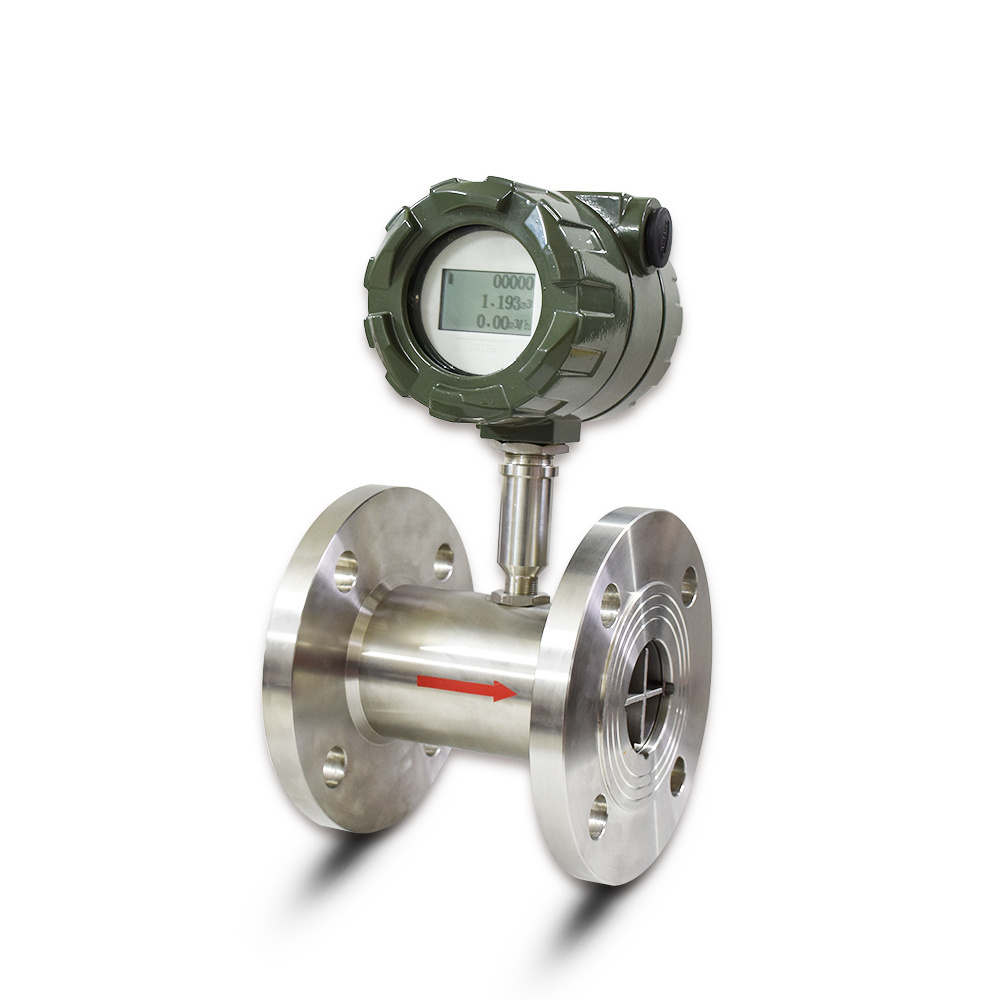 4-20mA High Pressure Measurement DC24V DN50 Liquid Water Flowmeter Gas Diesel Oil Fuel Turbine Flow Meter