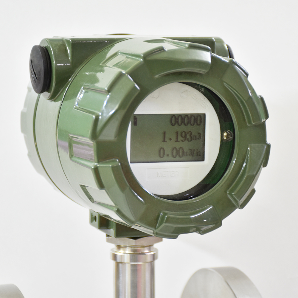 0.2% 1/2'' Liquid Milk Water 220VAC Fuel Flowmeter Lcd Eatable Gas Oil 8'' IP65 Turbine Flow Meter