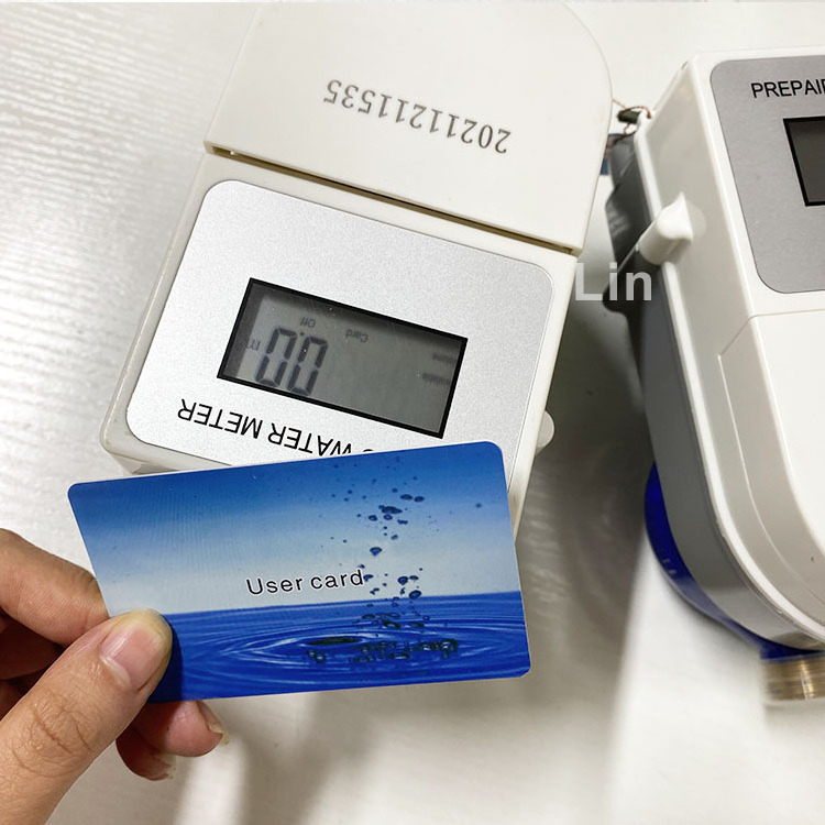 1/2 1.5 1 Inch Smart Remote Reading Dn15mm 40mm Household Prepaid Water Meter With IC Card Reader