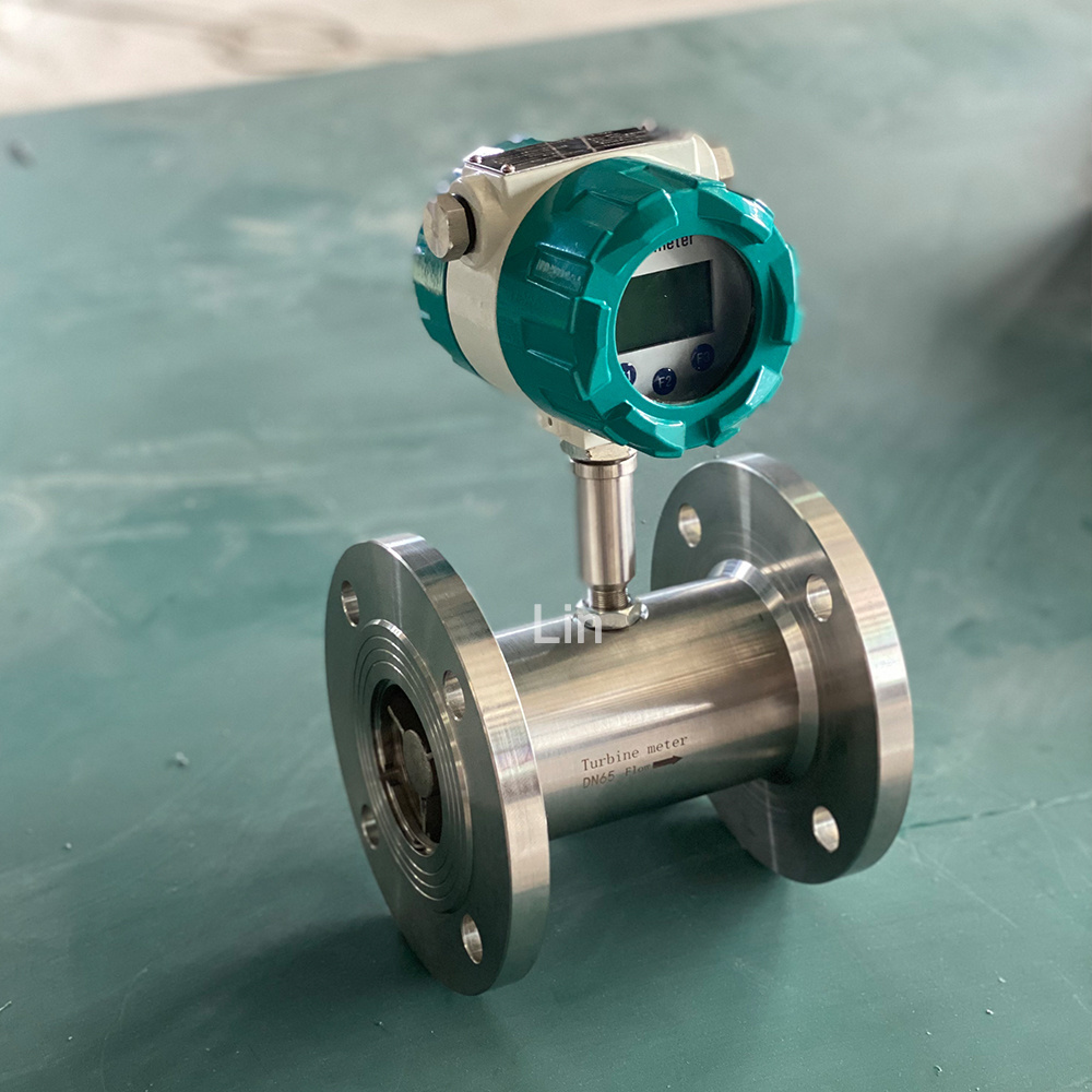 4~20mA Signal IP65 Liquid Low Viscosity Thread Connection Flowmeter Petroleum Turbine Flow Meter with Chemical Industry