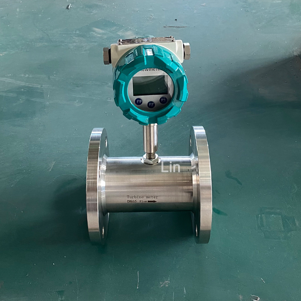 4-20mA High Pressure Measurement DC24V DN50 Liquid Water Flowmeter Gas Diesel Oil Fuel Turbine Flow Meter