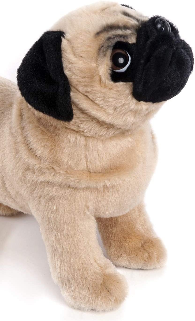 New design logo custom lovely soft plush brown pug puppy dog stuffed animals doll toy gifts for children