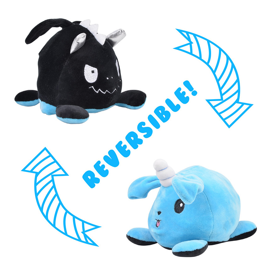 BSCI Hot Selling Seller's Choice Soft Stuffed Plush Flip Octopus Pulpos Reversibles Plush Reversible Animal