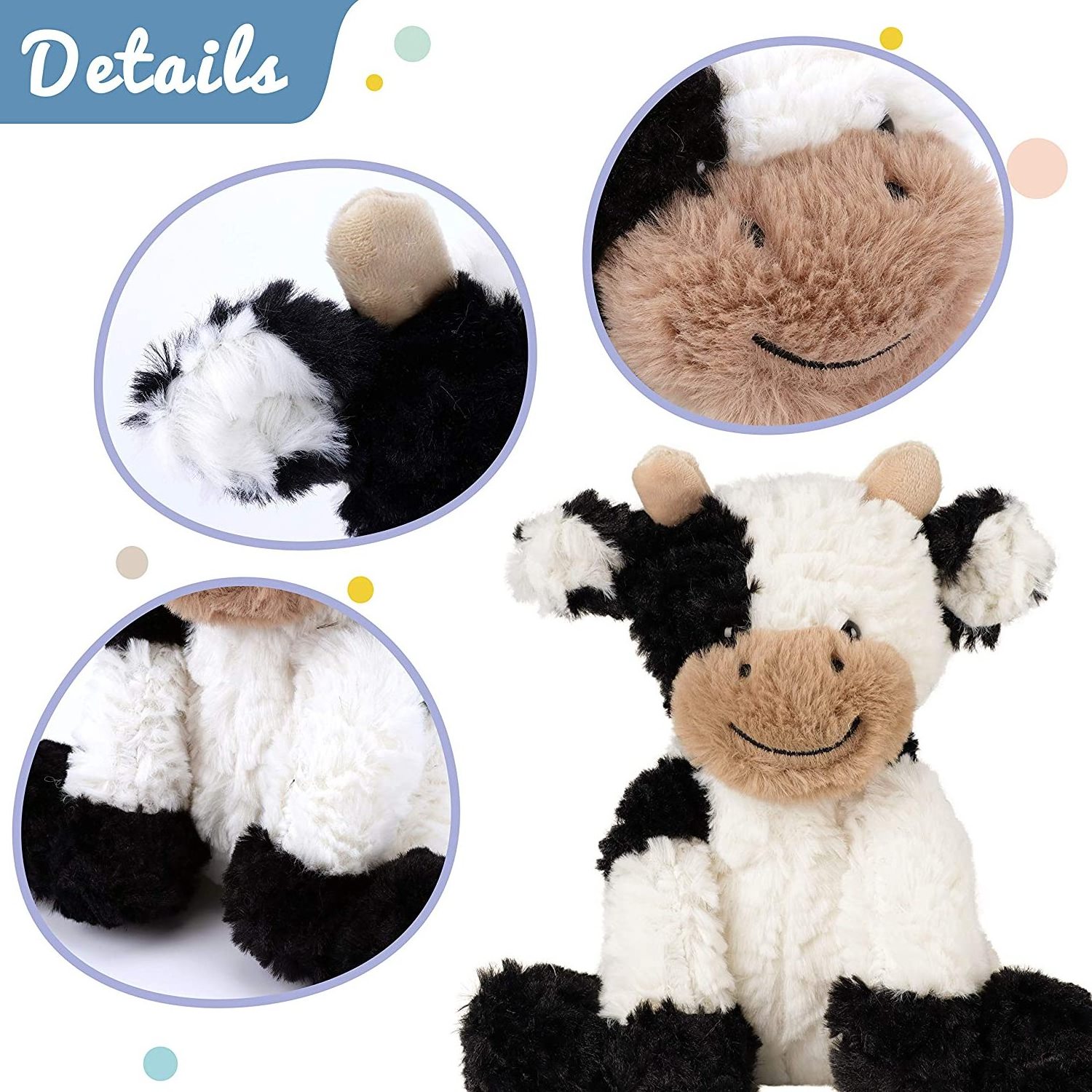 2023 new product hot sale top quality custom cute lifelike soft plush stuffed milk cow toy for kids gift