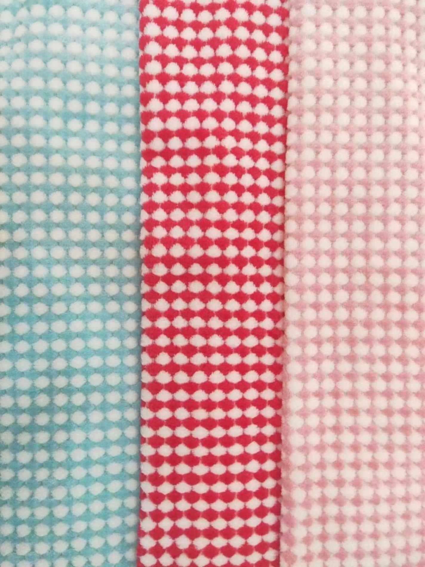 100% polyester  reversible jacquard cationic flannel fabric