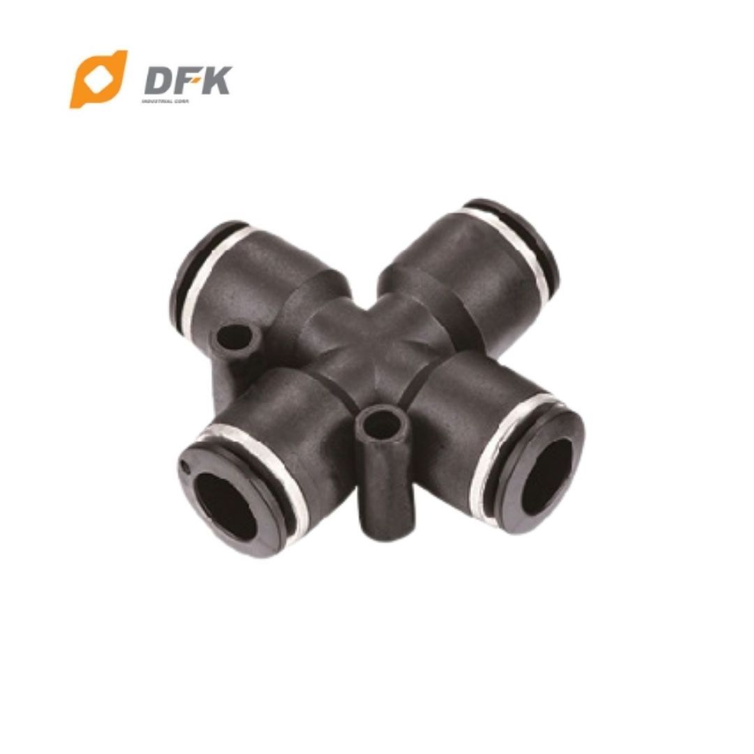 4 Way Air Tube Connector Union Cross Pneumatic Fittings