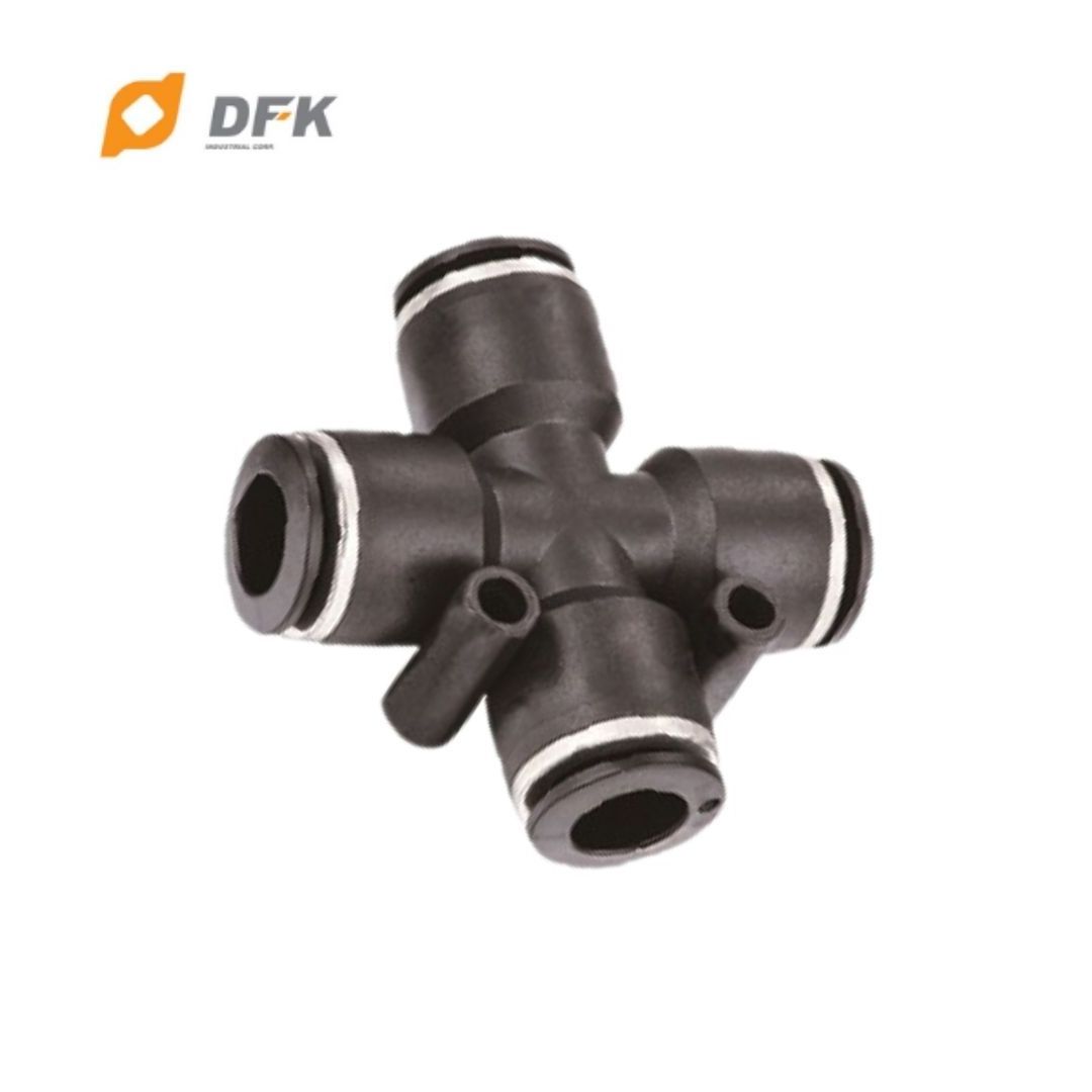 4 Way Air Tube Connector Union Cross Pneumatic Fittings