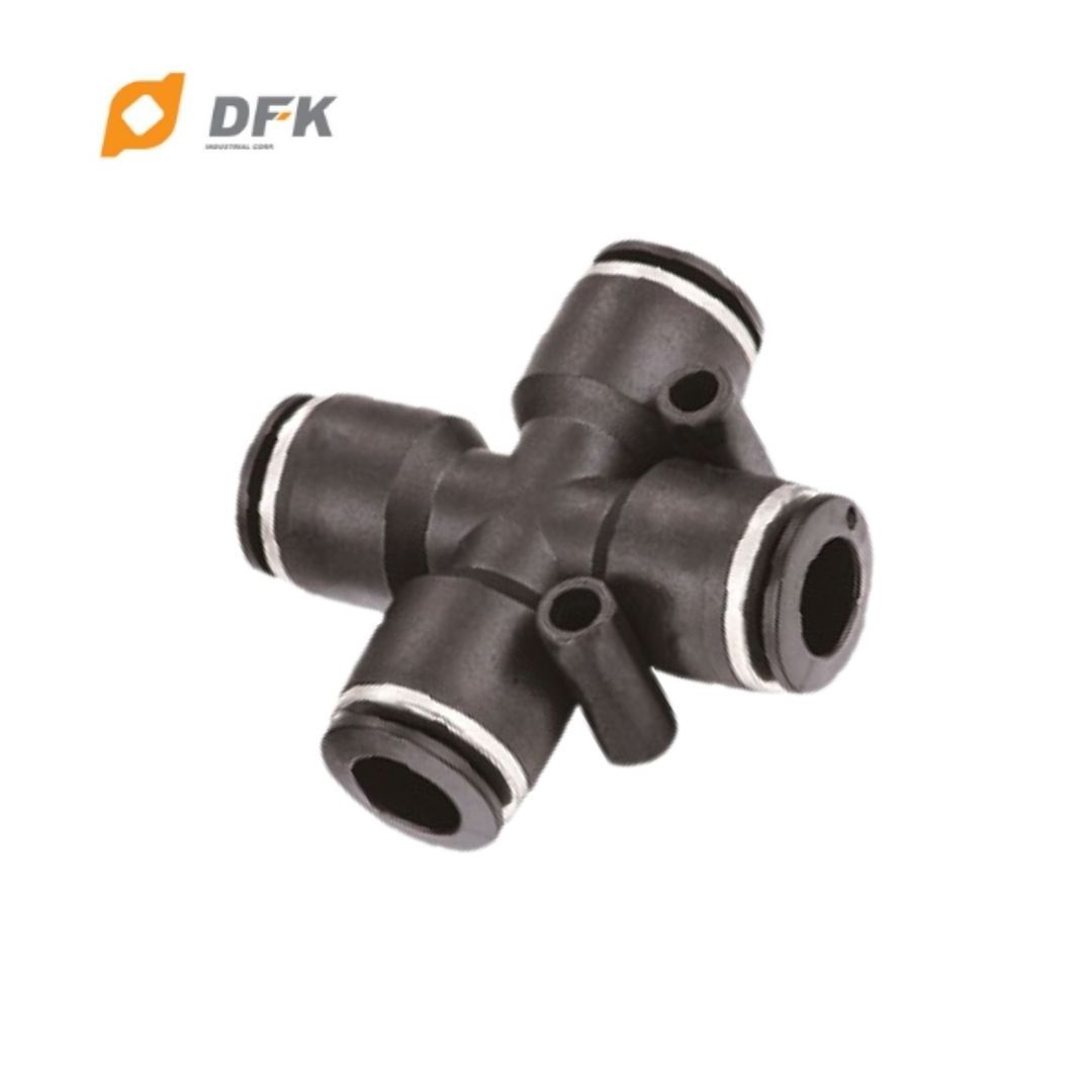 4 Way Air Tube Connector Union Cross Pneumatic Fittings