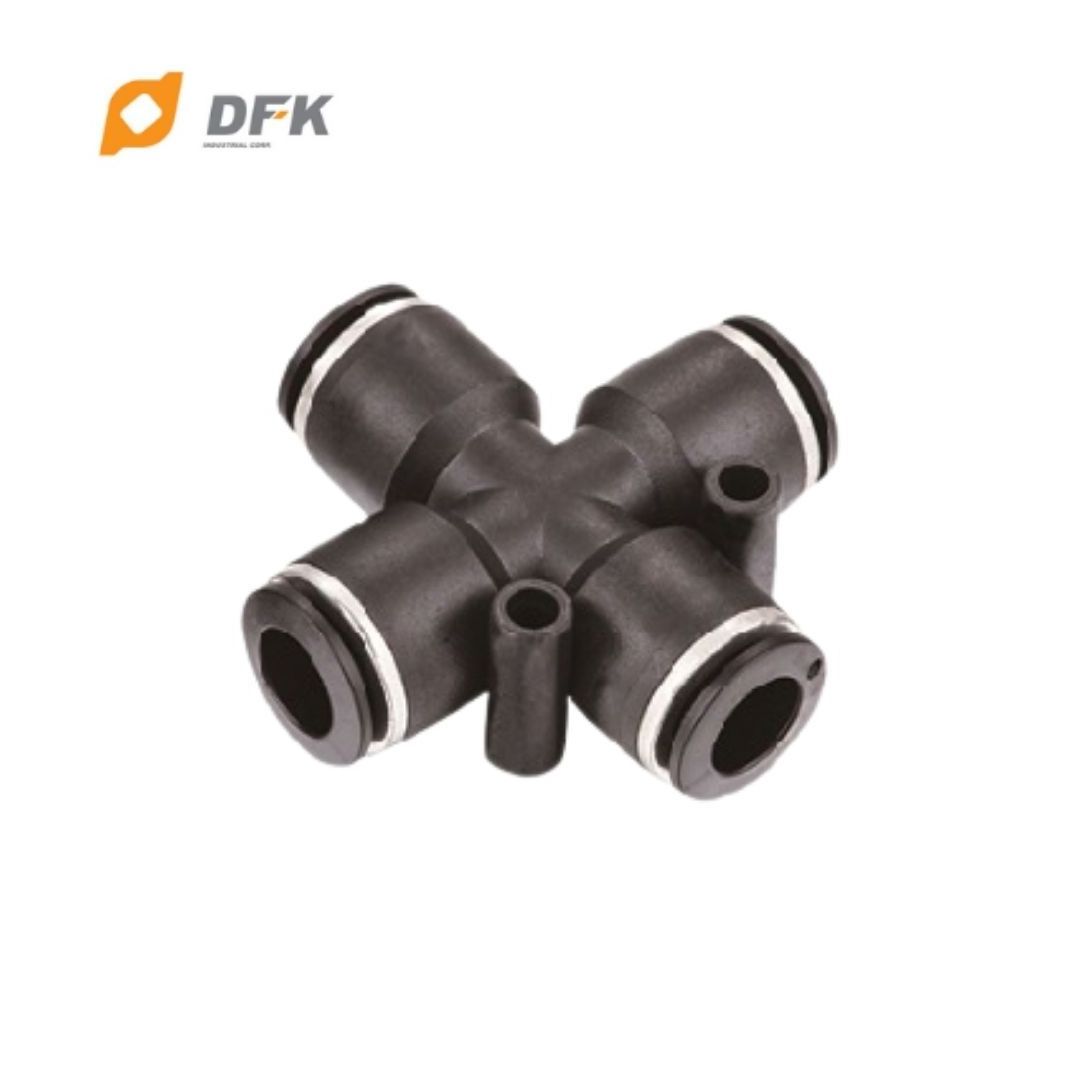 4 Way Air Tube Connector Union Cross Pneumatic Fittings