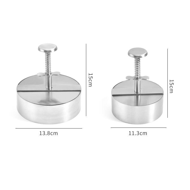 Kitchen Gadget Stainless Steel 304 Hamburger Patty Maker Cooking Mould Meat Press Burger Press Drop Shipping with Low MOQ