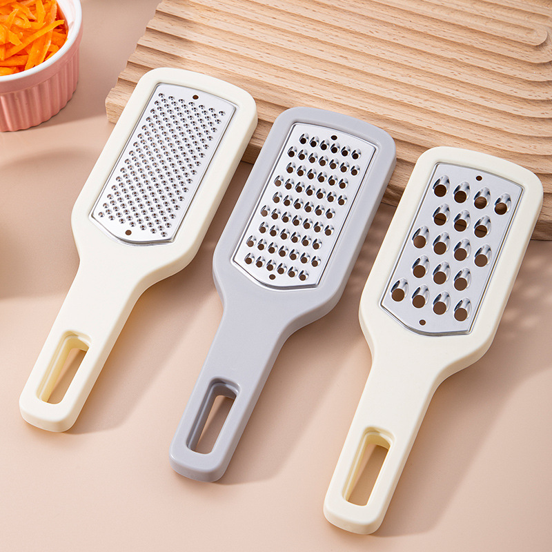 Stainless Steel Cheese Grater Durable Rust-Proof Metal Lemon Zester With Handle Flat Handheld Grater For Spices