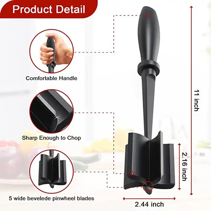 Meat Chopper Hamburger Chopper High Quality Heat Resistant Ground  Vegetable Masher Tools For Non-stick Cookware