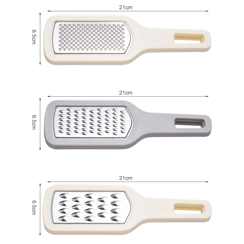 Stainless Steel Cheese Grater Durable Rust-Proof Metal Lemon Zester With Handle Flat Handheld Grater For Spices