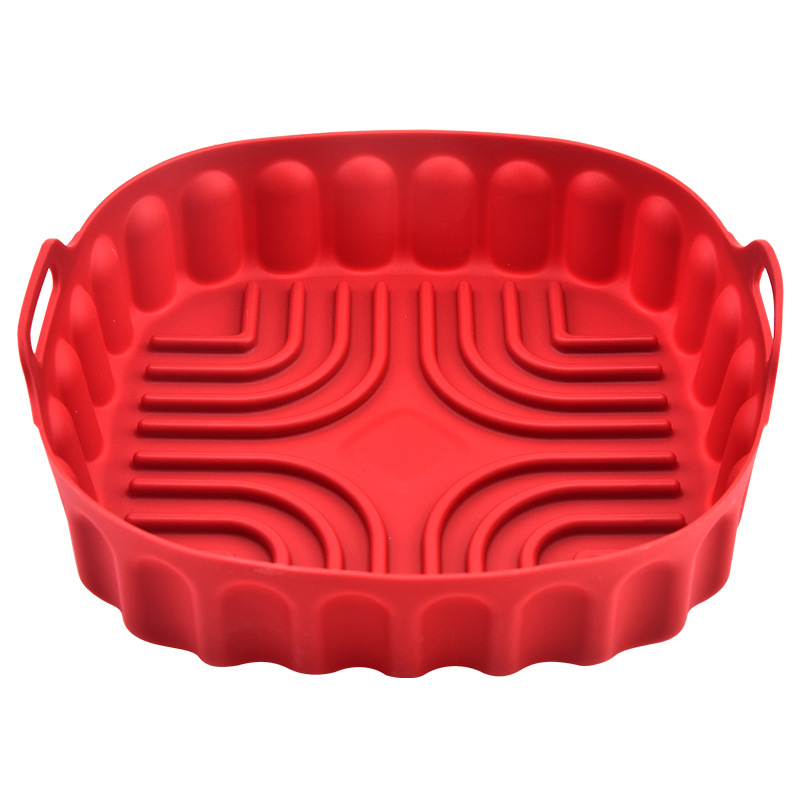 Food Grade Air Fryer Silicone Pot For Oven Square Silicone Pot Air Fryer Microwave Pan Baking Tray