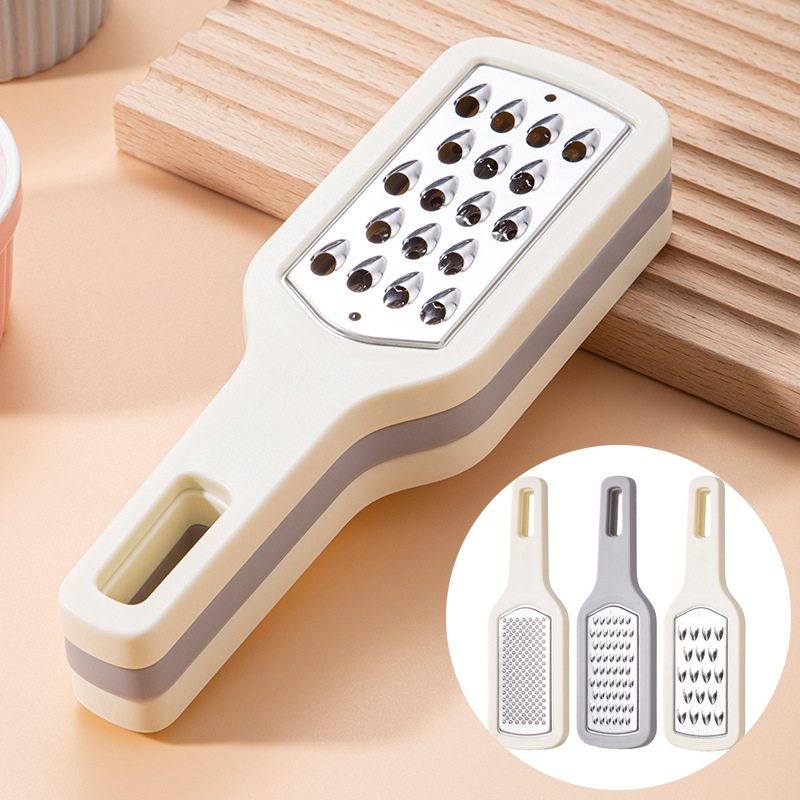 Stainless Steel Cheese Grater Durable Rust-Proof Metal Lemon Zester With Handle Flat Handheld Grater For Spices