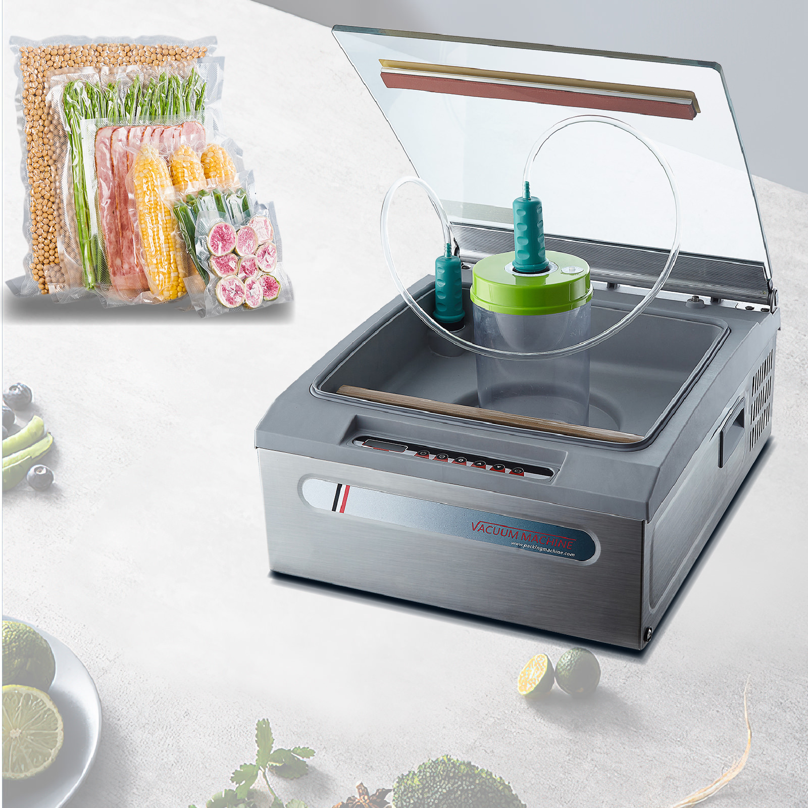 restaurant table top vacuum sealing machine food meat vegetables vacuum packing machine dz-260s vaccum machine vacuum packing