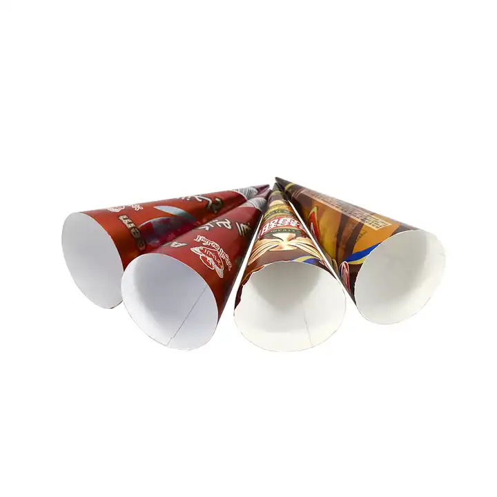 Custom Aluminum Foil Coated Ice Cream Cone Paper Sleeves Conic Cone Paper Wrapping